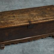 Oak and wrought iron mallet, early 18th century.