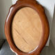Oval mahogany picture frame