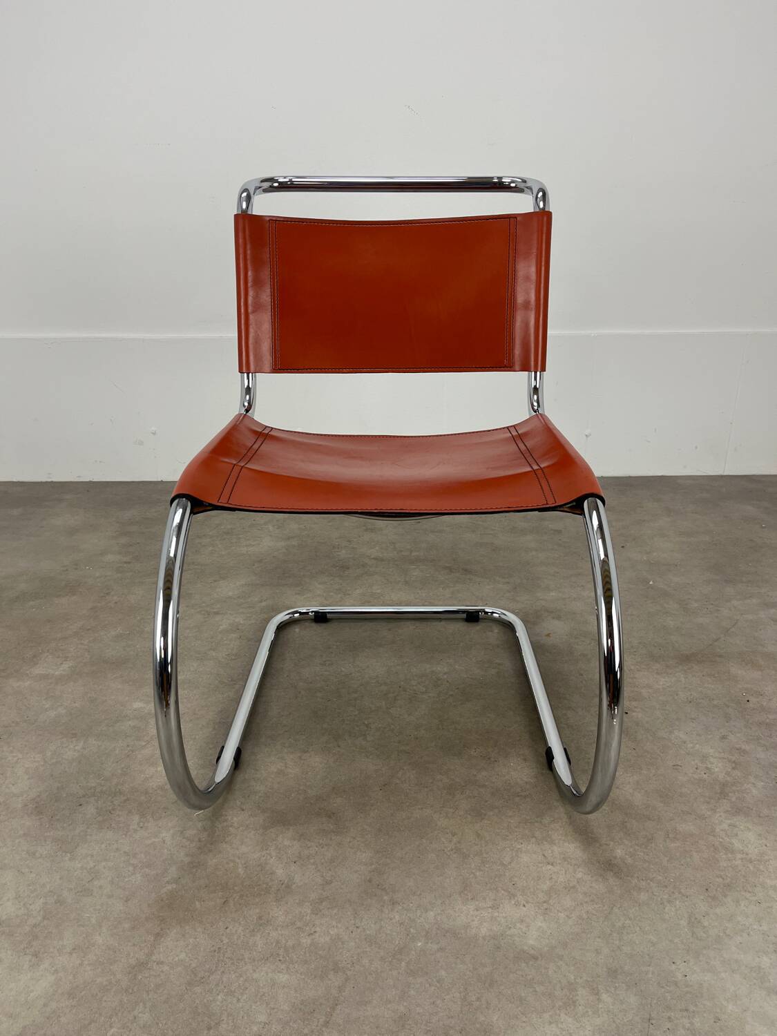MR10 Mies Van Der Rohe chair, leather, 1980s