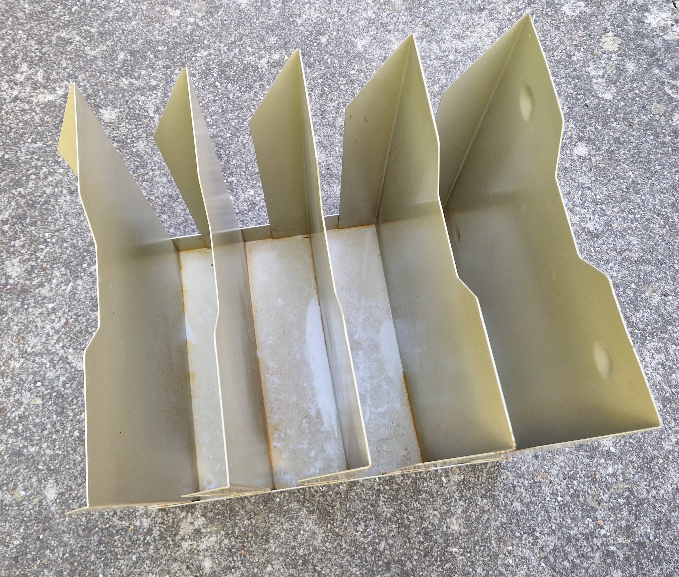 1960s industrial style metal mail sorter