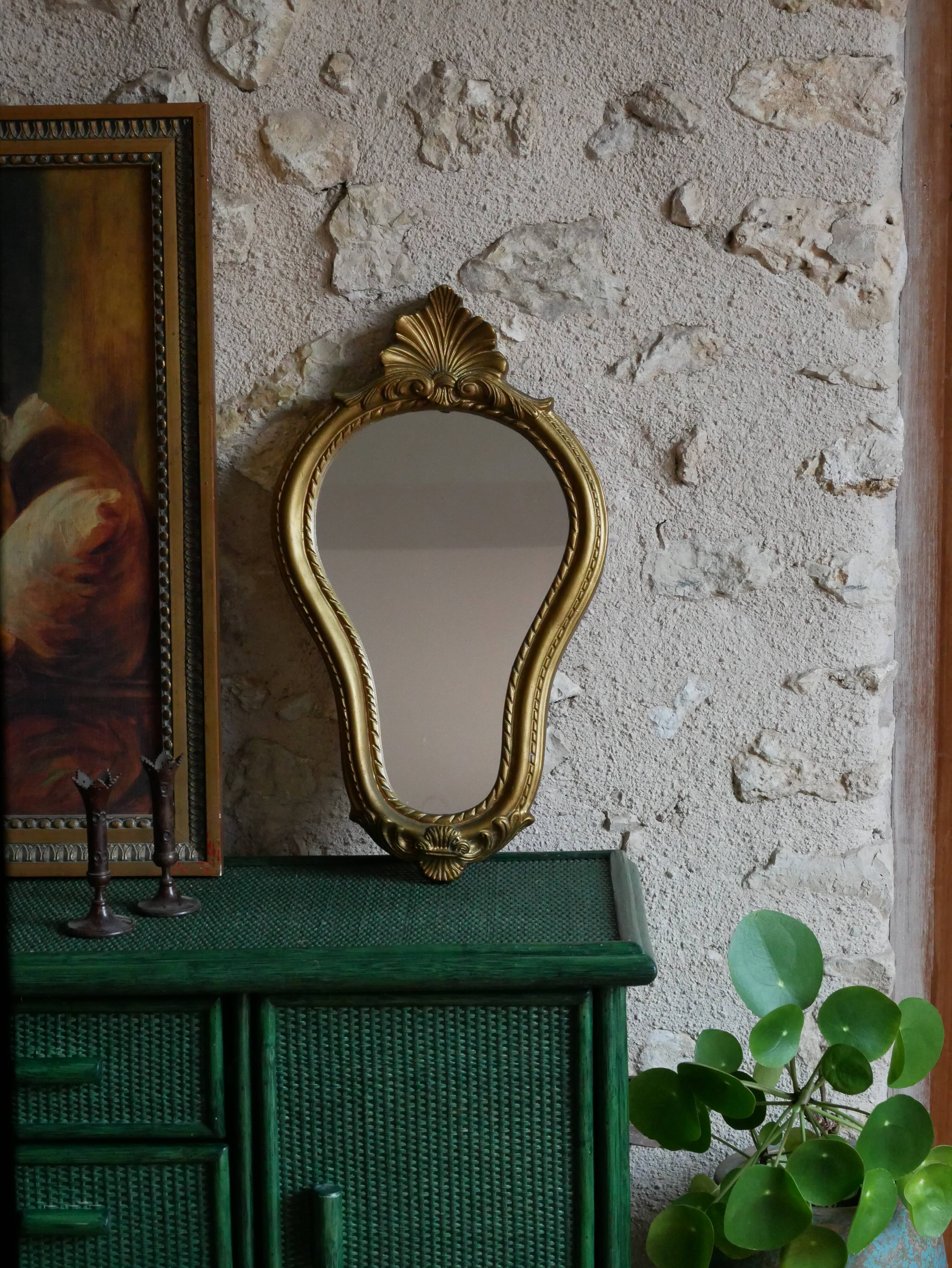Miroir coquille baroque