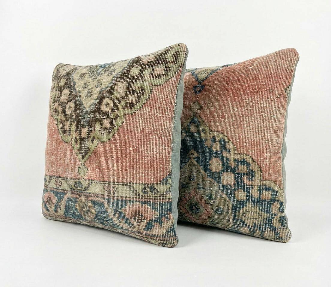 Set of 2 vintage Turkish cushion covers 51x51 cm
