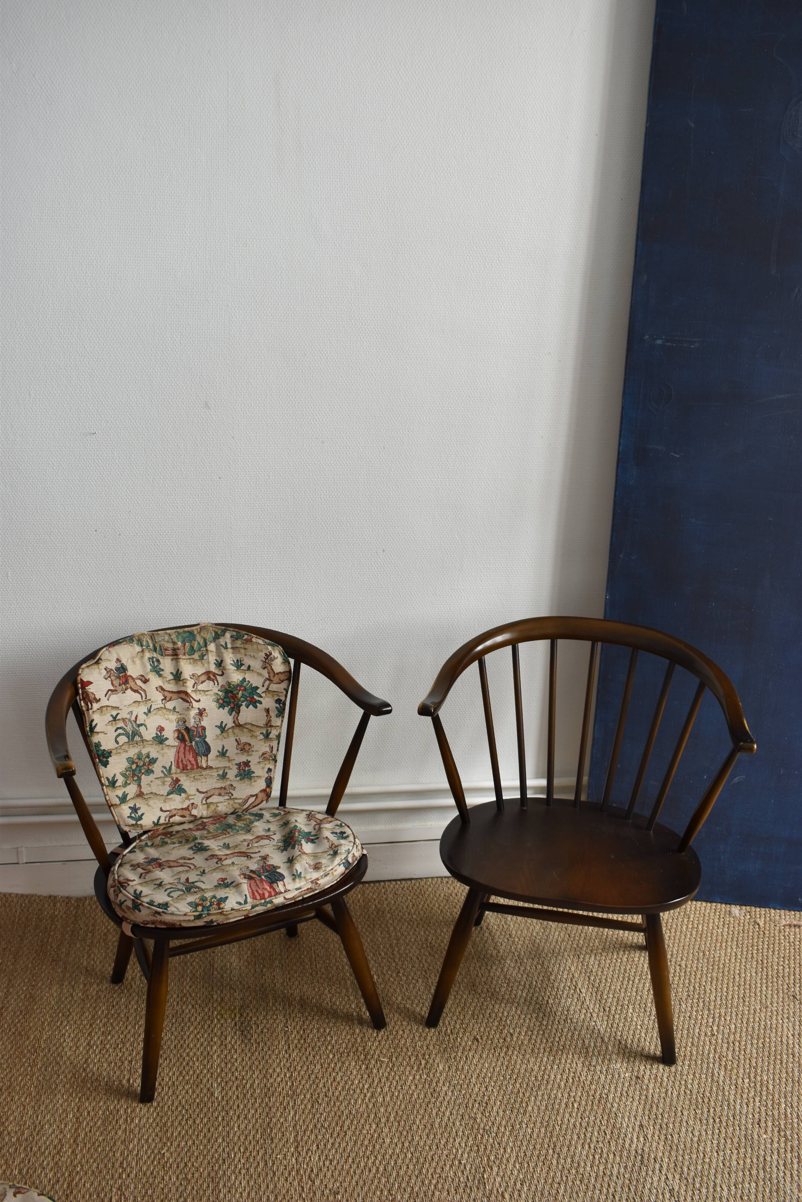 Vintage Ercol Buckingham armchairs