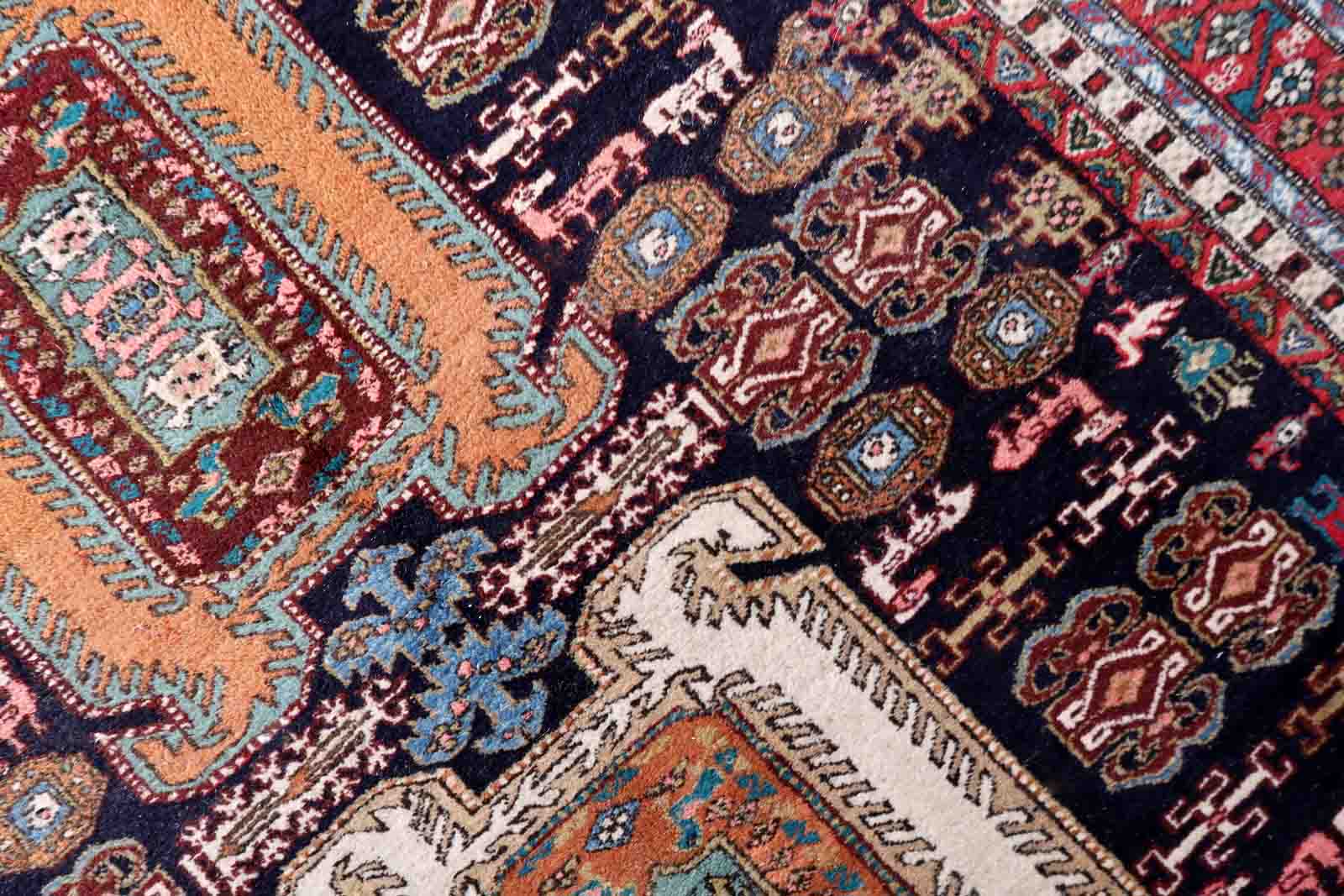Vintage Armenian carpet Yerevan handmade 169cm x 269cm 1960s