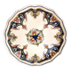 Decorative earthenware plate from Salins France, Buchy decor 25.5 cm