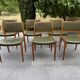Lot de 6 chaises scandinave J.L. Møller Model 80 années 1960