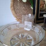 Vintage dessert service in cut glass