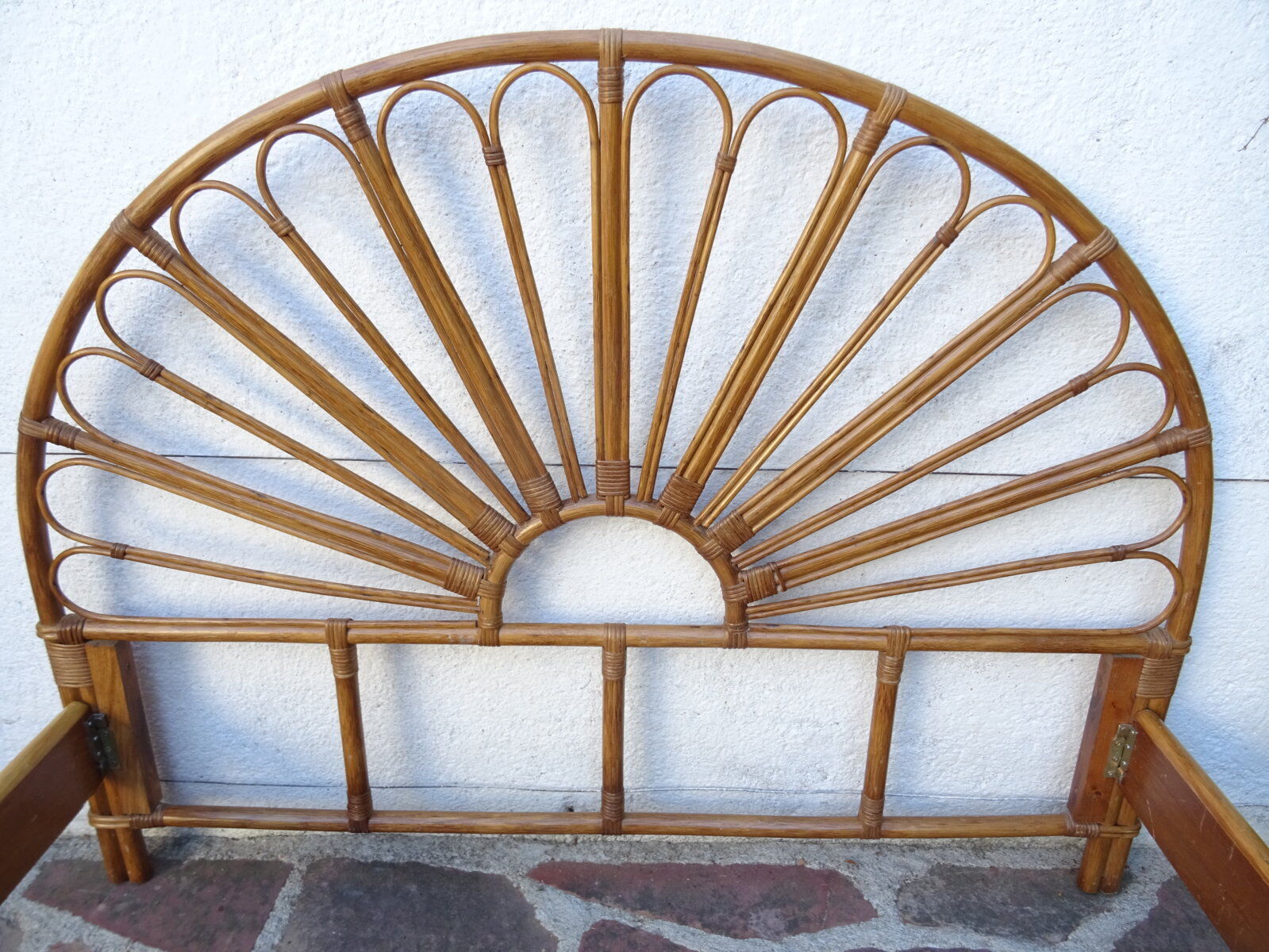 Double rattan bed 60s