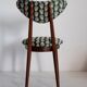 Emerald satin heart chair by David Print, walnut beech wood, Europe, 1960s.