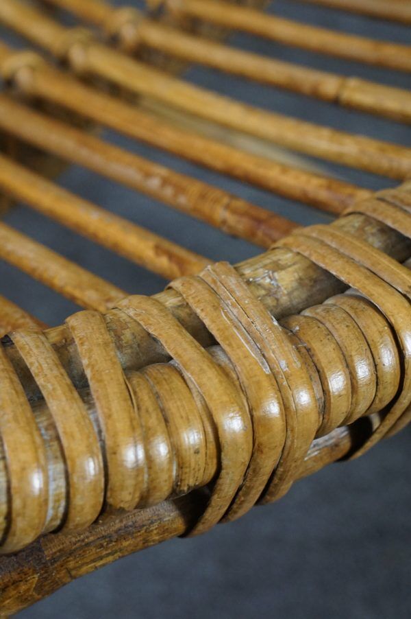 Rattan armchair, Rohé Noordwolde, 1950