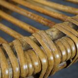 Rattan armchair, Rohé Noordwolde, 1950