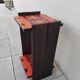 Vintage 1970s pedestal table ceramic