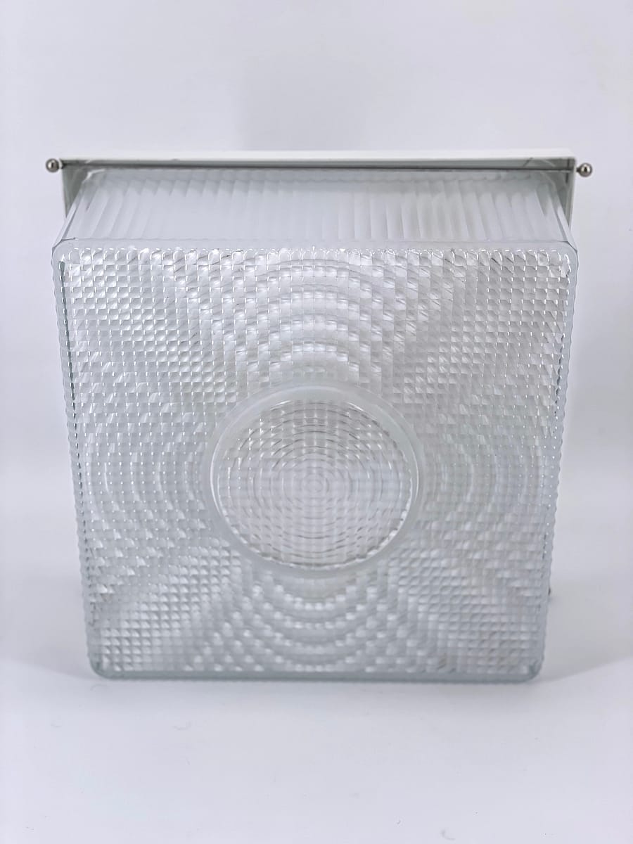 Square ceiling light from Maison Holophane France