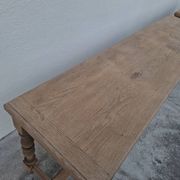 Paire de bancs de ferme rustique ancien entièrement Aérogommer