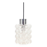 Bubble Glass & Chrome Pendant Light by Helena Tynell for Limburg, 1960s/70s