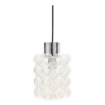 Bubble Glass & Chrome Pendant Light by Helena Tynell for Limburg, 1960s/70s