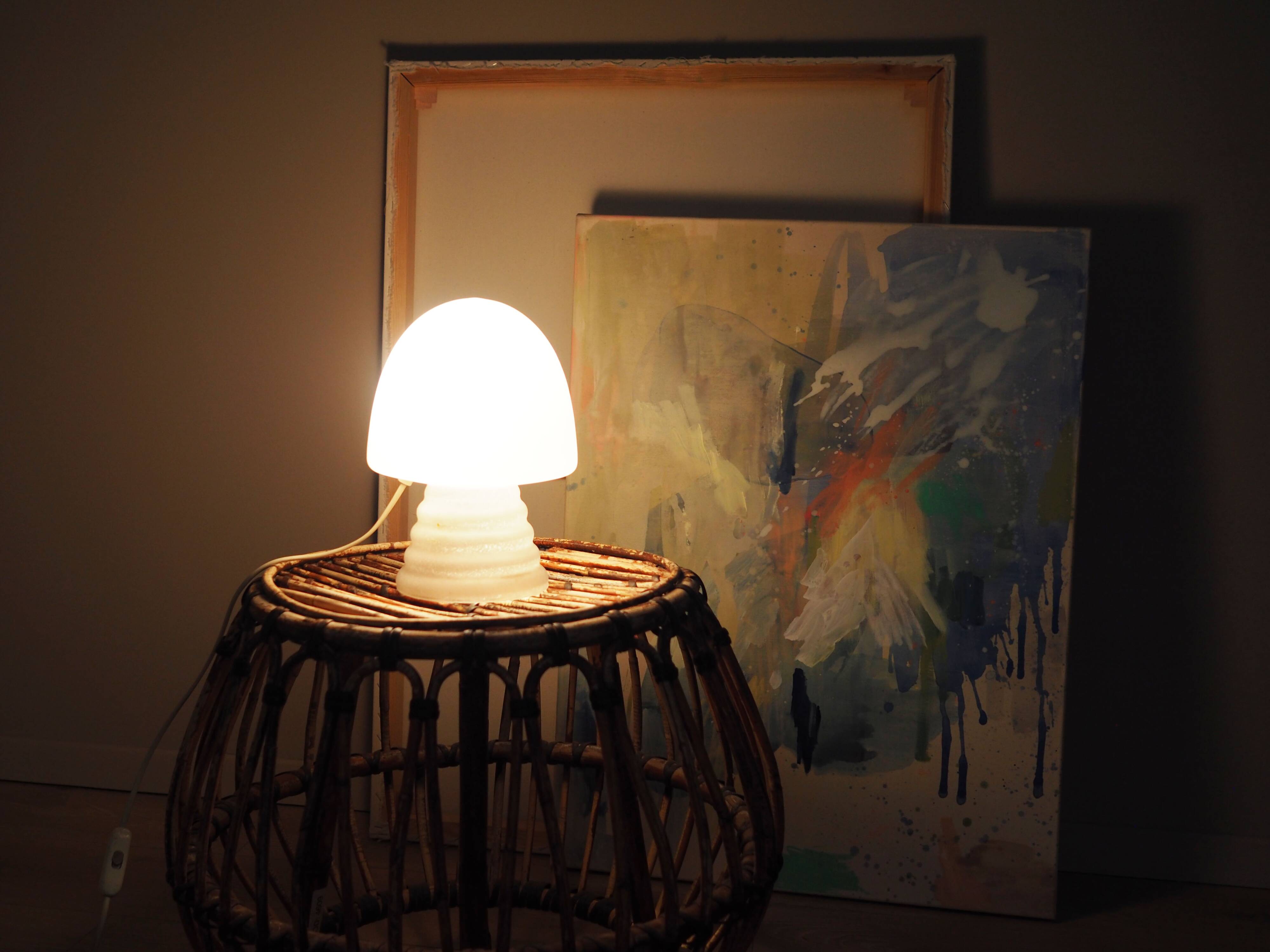 Mushroom bedside lamp, Danish design, 1970s, production: Denmark
