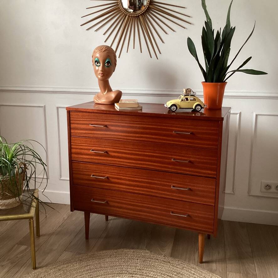 Commode placage teck