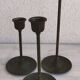 Set of 3 bronze candlesticks