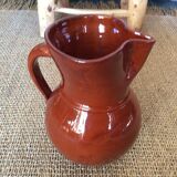 Glazed terracotta pitcher