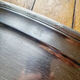 Large oval Christofle tray in silver metal