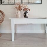 Low wooden farm table