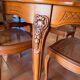 Oval table in Louis XV style and chairs