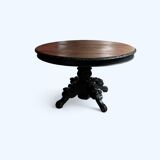 Round table with lion claw legs