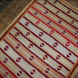 Old American Carpet Hooked handmade 97cm x 161cm 1890s, 1B506