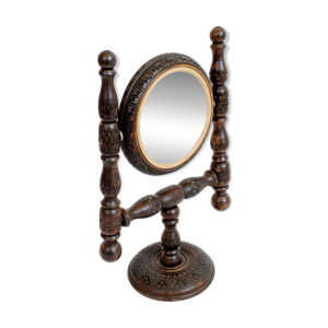 Miroir vintage pivotant - poser bois