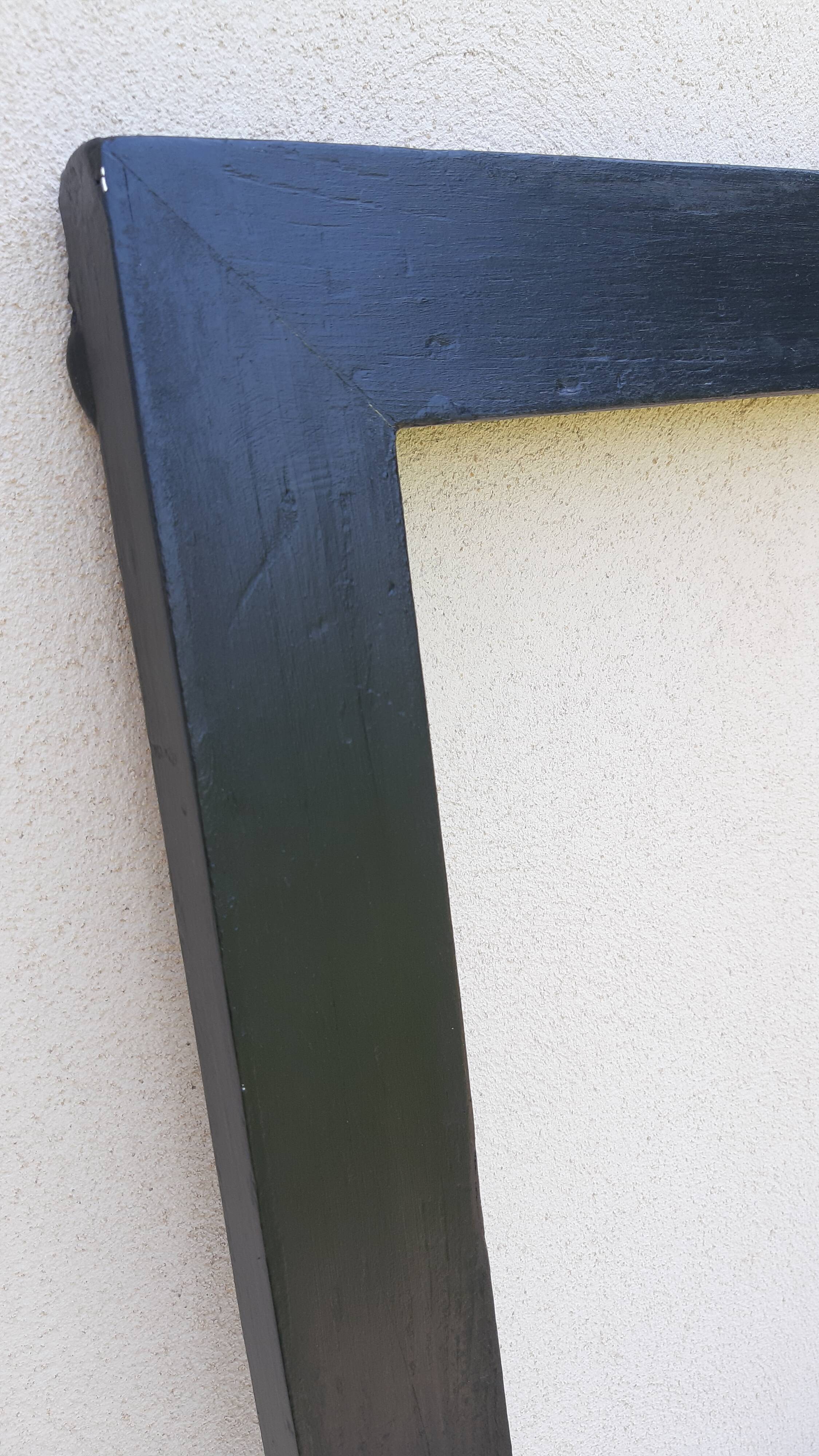 Black carved old frame