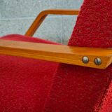 Pair of armchairs red Mier Topolcany 1960