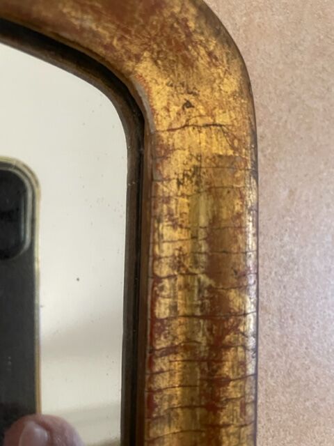 Miroir bois doré 18ème siècle 20x51cm