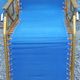 Set of 3 vintage lafuma sun loungers canvas and tubes + table