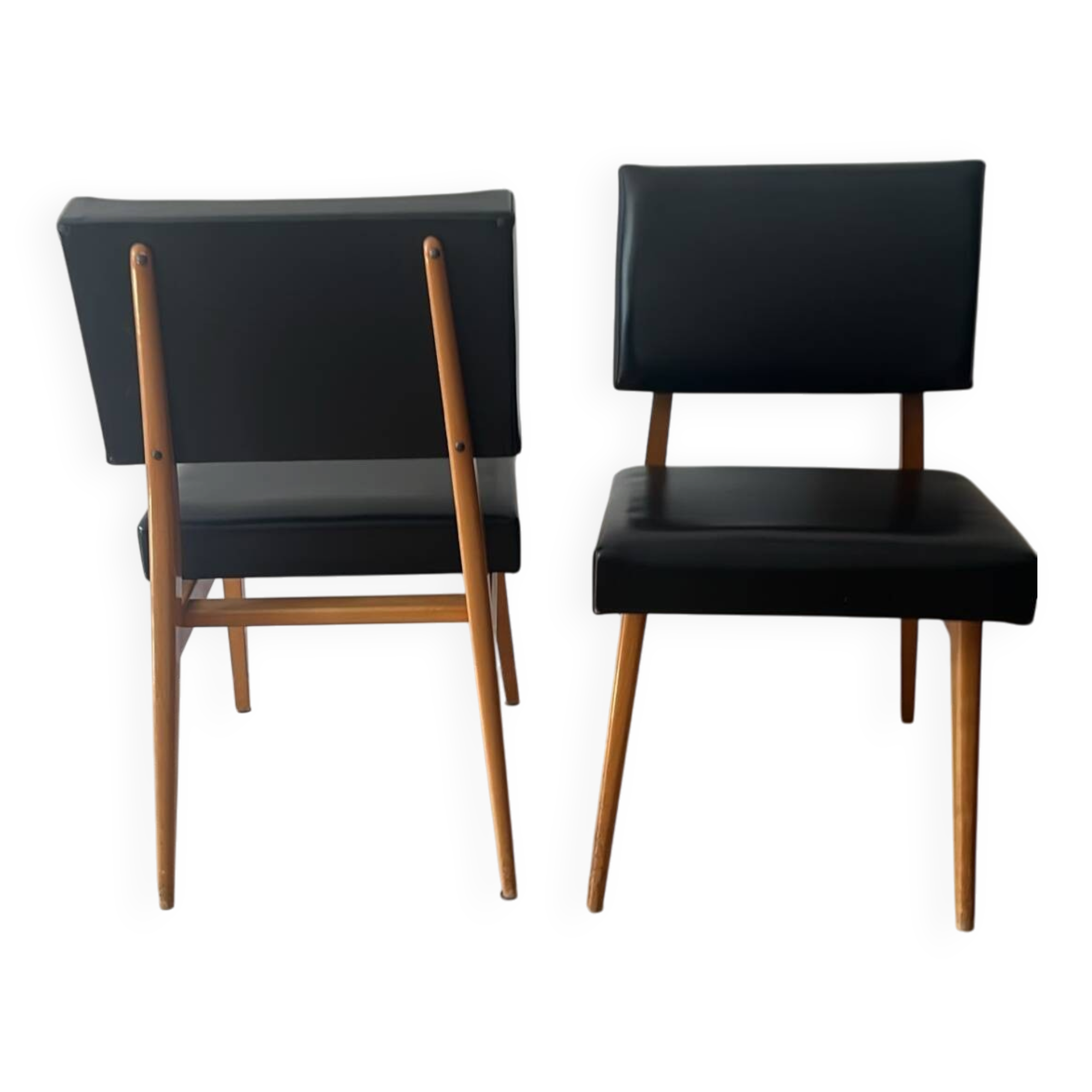 Paire de chauffeuse midcentury