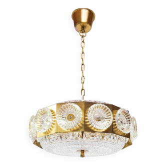Suspension suédoise cristal attrib. Carl Fagerlund x Orrefors 1960s