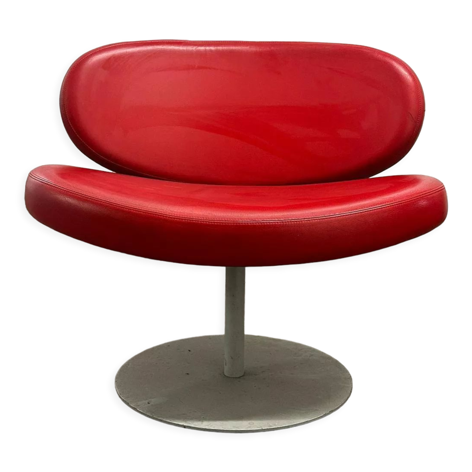 Sunset armchair by Christophe Pillet edited by Capellini in red leather
