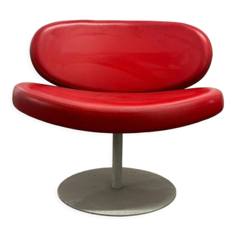 Sunset armchair by Christophe Pillet edited by Capellini in red leather