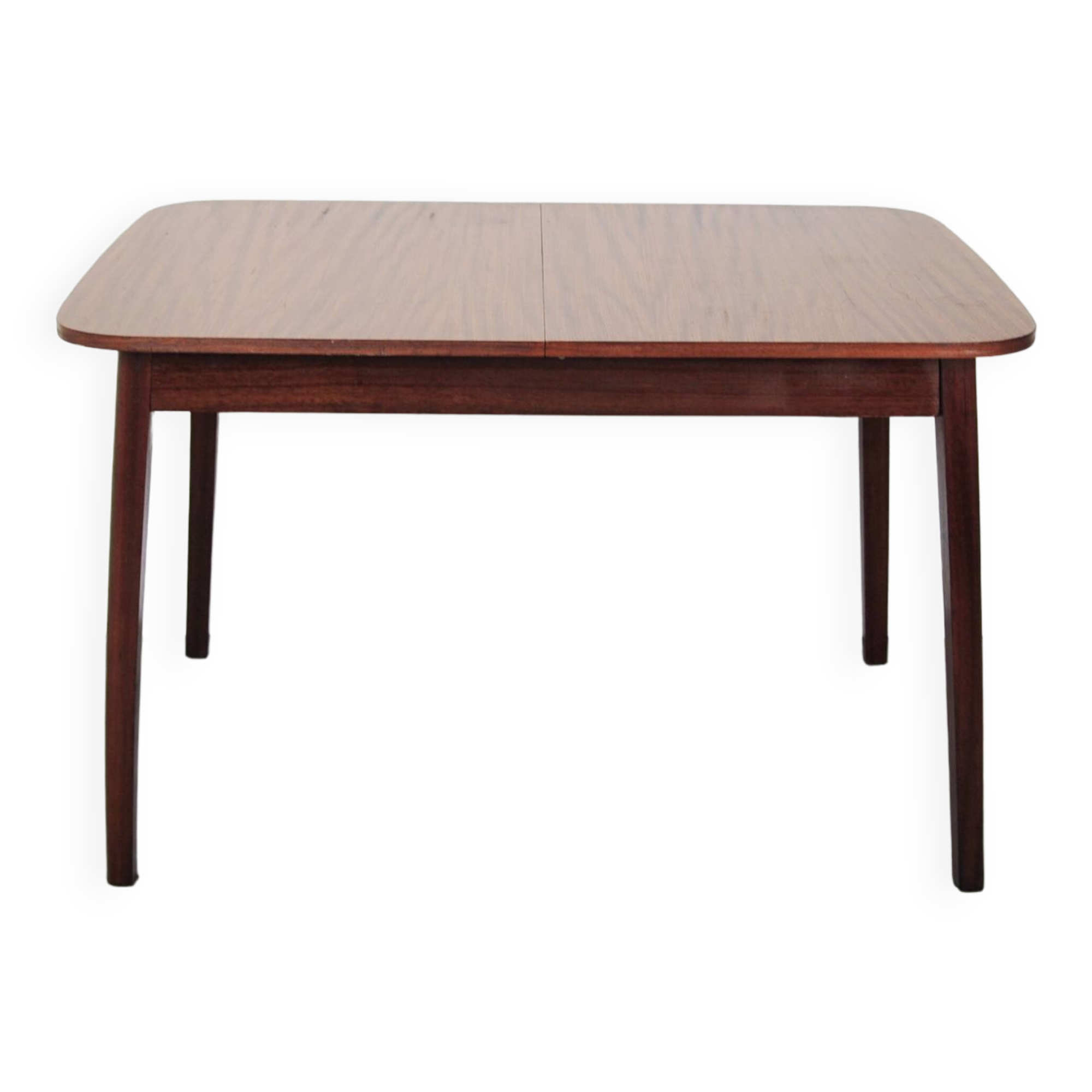 Vintage fold-out dining table with round corners