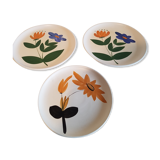 Lot de 3 assiettes poterie du Marais