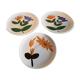 Set of 3 marais pottery plates
