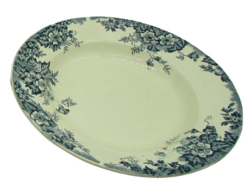 Set of 3 hollow plates iron earth Moulin des loups and Hamage