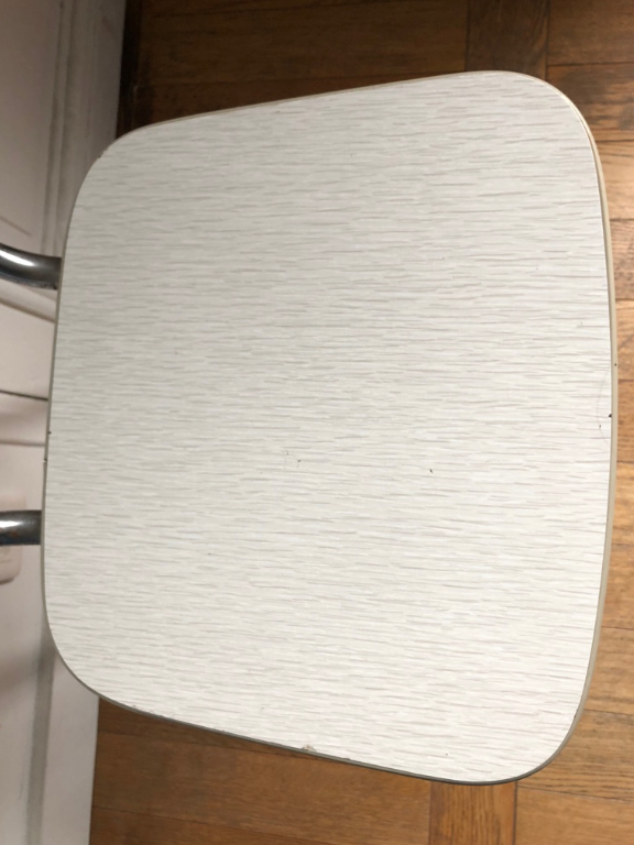 White Formica chair