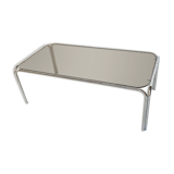 Glass and metal table from the 60s