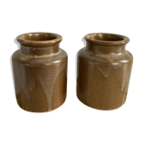 Pair of stoneware pots