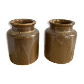 Pair of stoneware pots