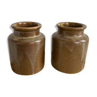 Pair of stoneware pots