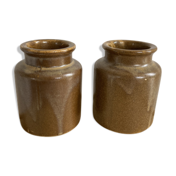 Pair of stoneware pots