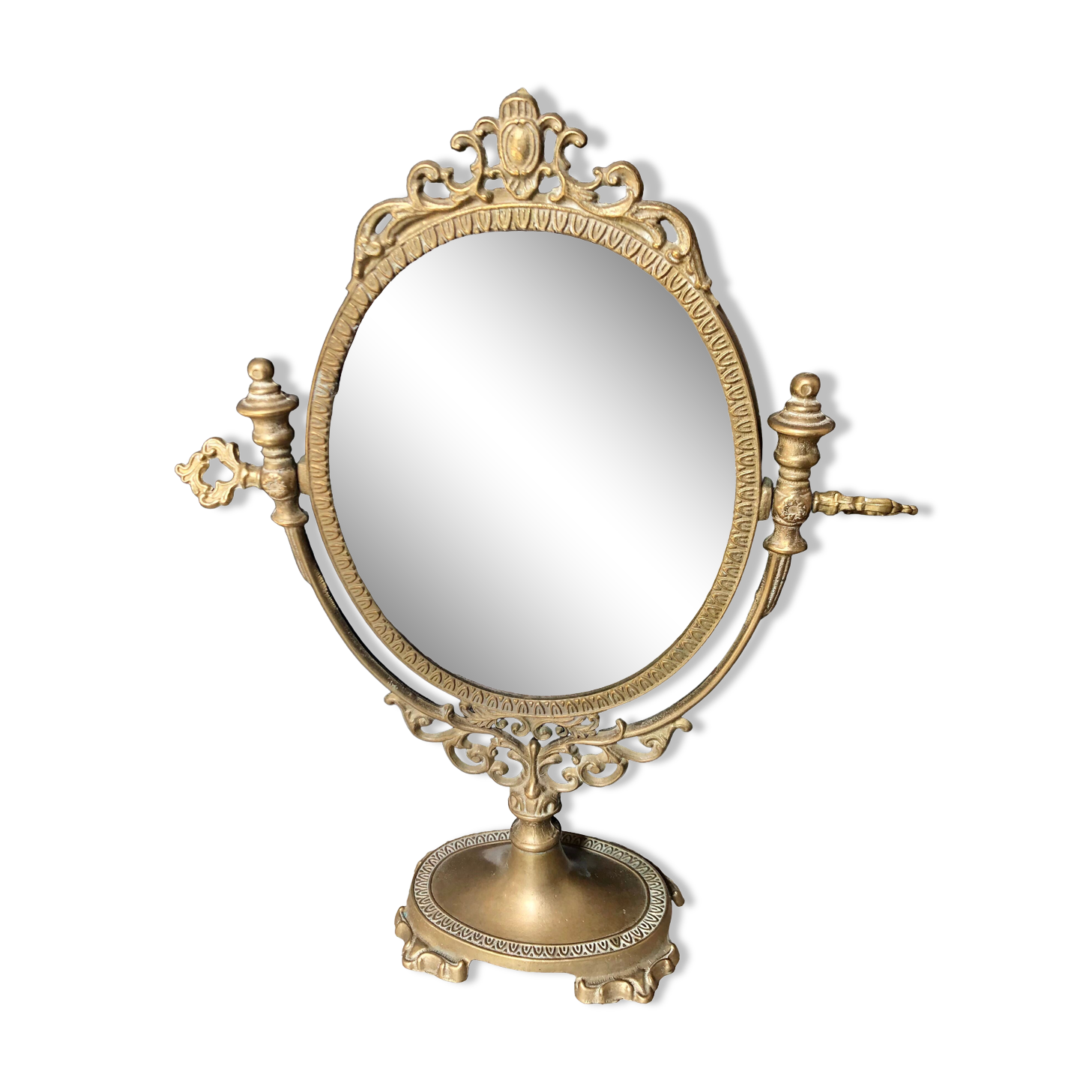 Bronze swivel mirror   30x38cm