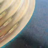 Vintage table lamp signed Louis Drimmer, glazed ceramic & lampshade